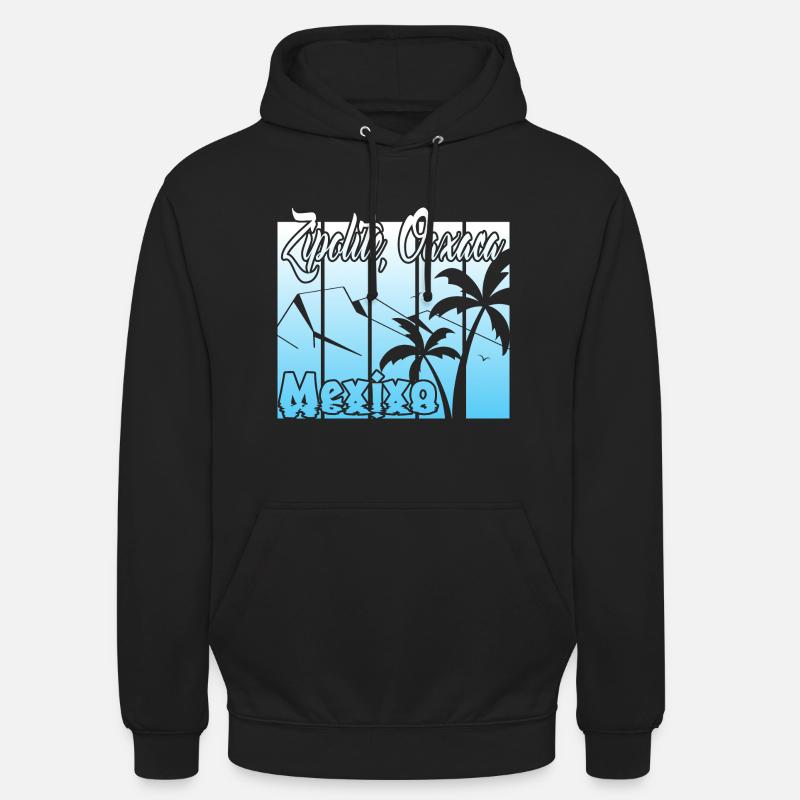 Zipolite Oaxaca - Sweat-shirt à capuche unisexe - noir