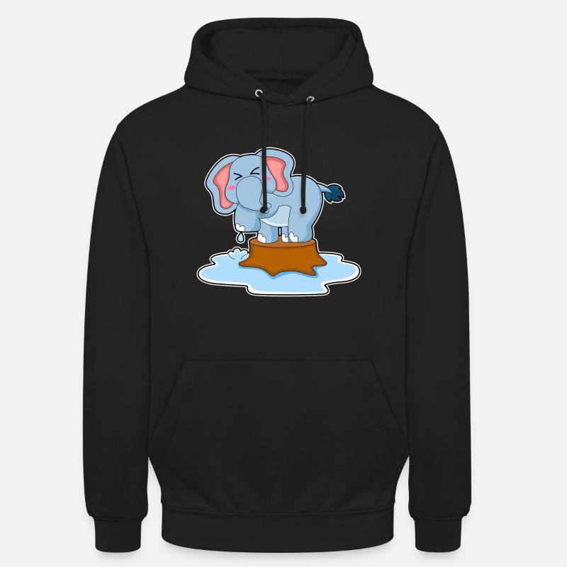 Eau d’éléphant - Sweat-shirt à capuche unisexe - noir