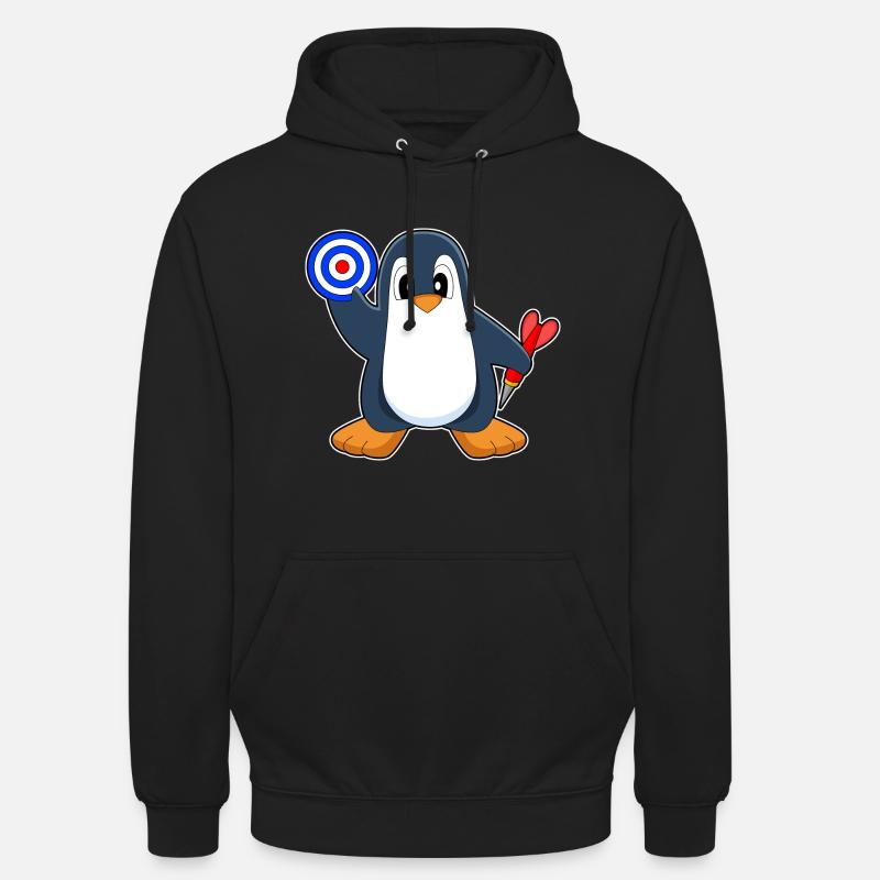 Pingouin Dart Dart - Sweat-shirt à capuche unisexe - noir