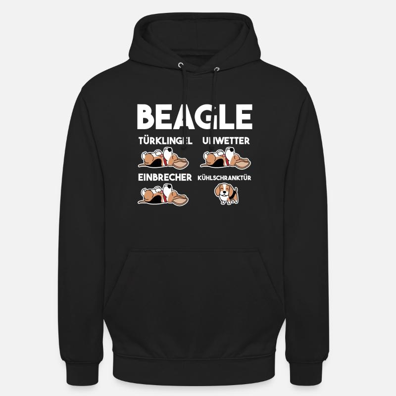 Hund Beagle - Unisex Hoodie - Schwarz
