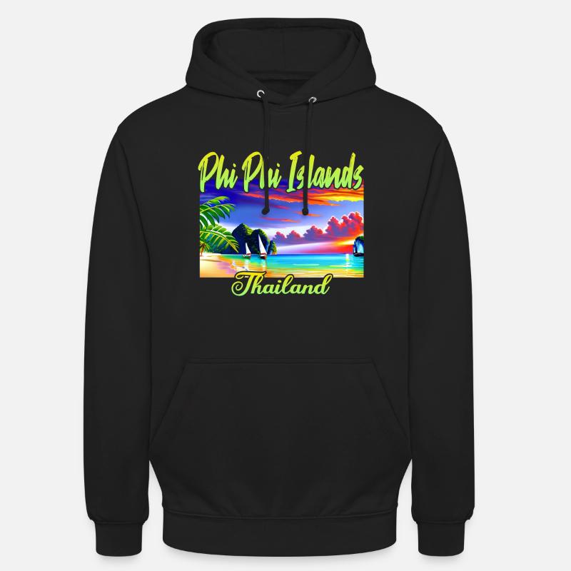 Phi Phi Island Thaïlande - Sweat-shirt à capuche unisexe - noir