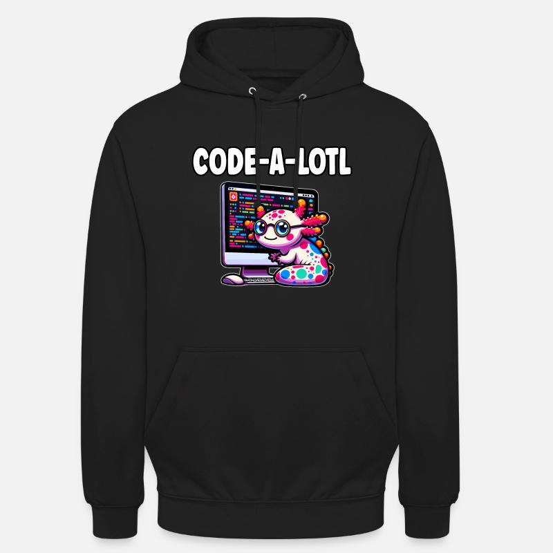 Funny Coding Axolotl Programming Gift Unisex Hoodie