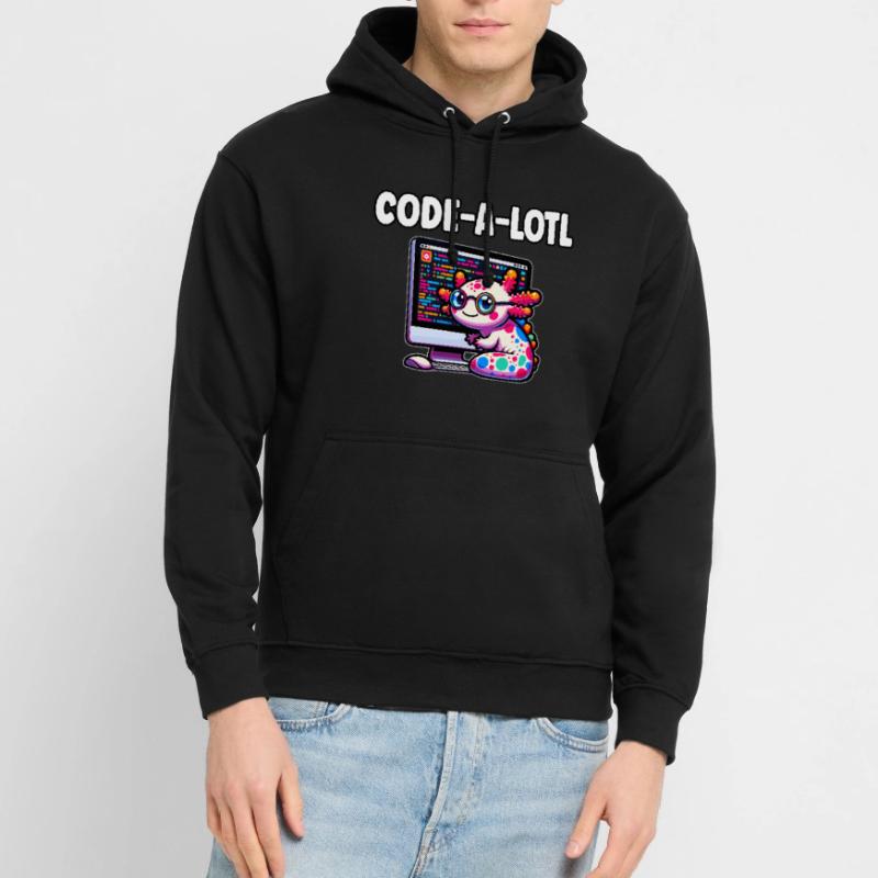 Lustige Codierung Axolotl Programmierung Geschenk Unisex Hoodie