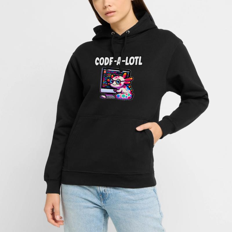 Lustige Codierung Axolotl Programmierung Geschenk Unisex Hoodie