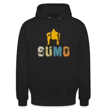 Sumo - Unisex Hoodie - black - Front - Alina (178cm) & Michal (187cm)