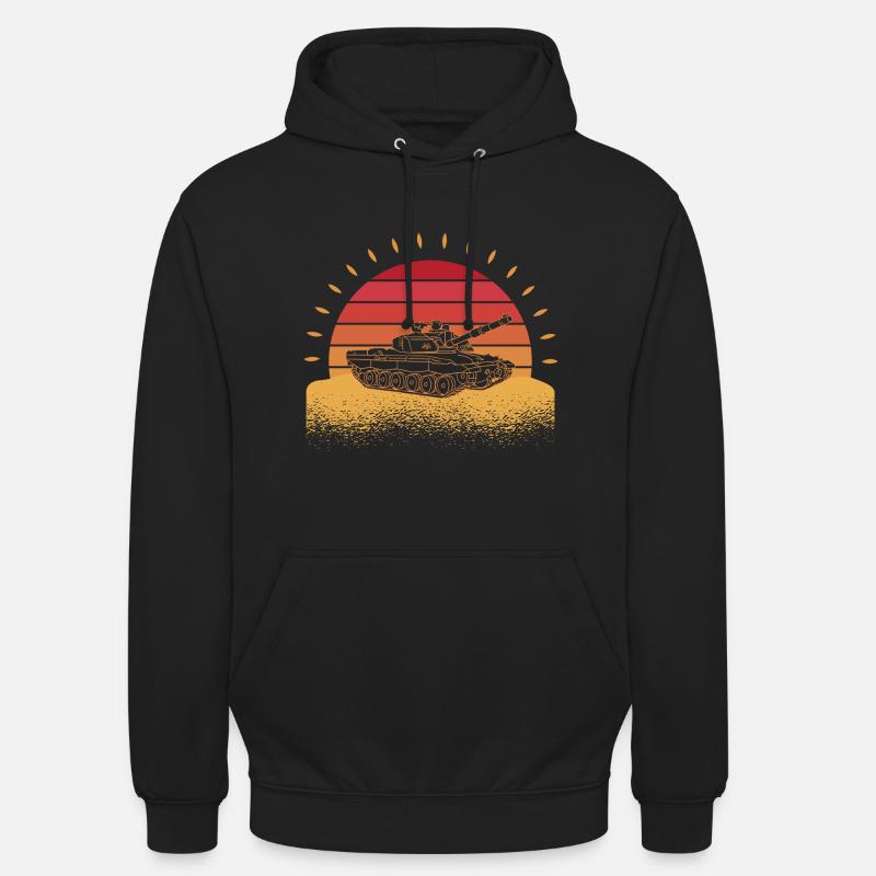 Panzerfahrer Soldat Evolution Panzer - Unisex Hoodie - Schwarz