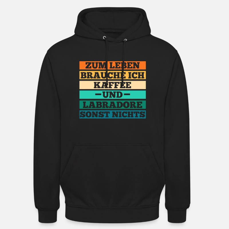 Kaffee Hund Labrador - Unisex Hoodie - Schwarz