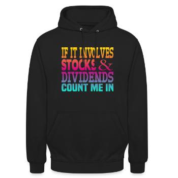 Shares Dividend - Unisex Hoodie - black - Front - Alina (178cm) & Michal (187cm)
