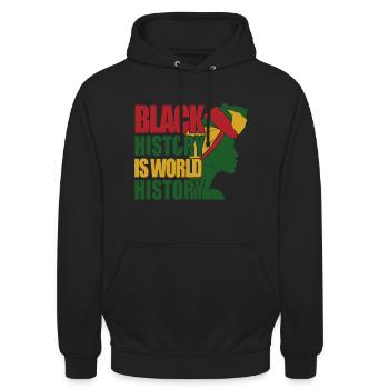 Black History Month Black History - Unisex Hoodie - black - Front - Alina (178cm) & Michal (187cm)