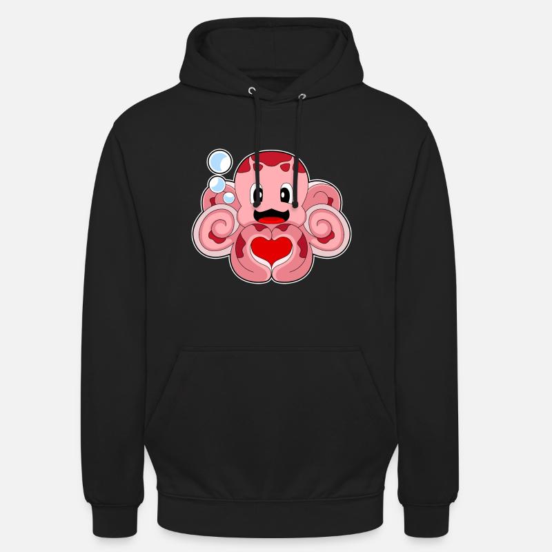 Cœur de pieuvre - Sweat-shirt à capuche unisexe - noir