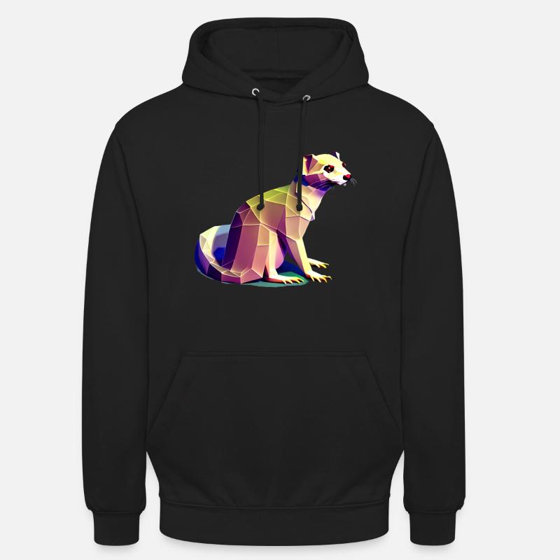 Furets polygonaux - Sweat-shirt à capuche unisexe - noir