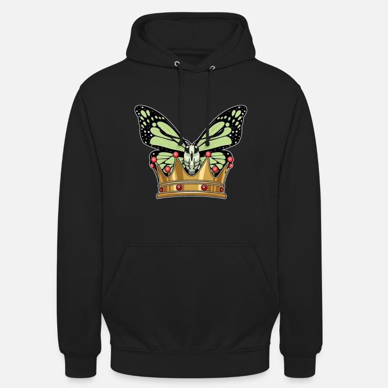 Couronne de papillon - Sweat-shirt à capuche unisexe - noir