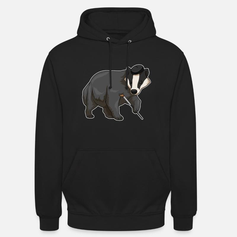Honigdachs Malen Pinsel - Unisex Hoodie - Schwarz