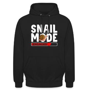 Amateur d’escargots Mode escargot - Sweat-shirt à capuche unisexe - noir - Devant - Alina (178cm) & Michal (187cm)