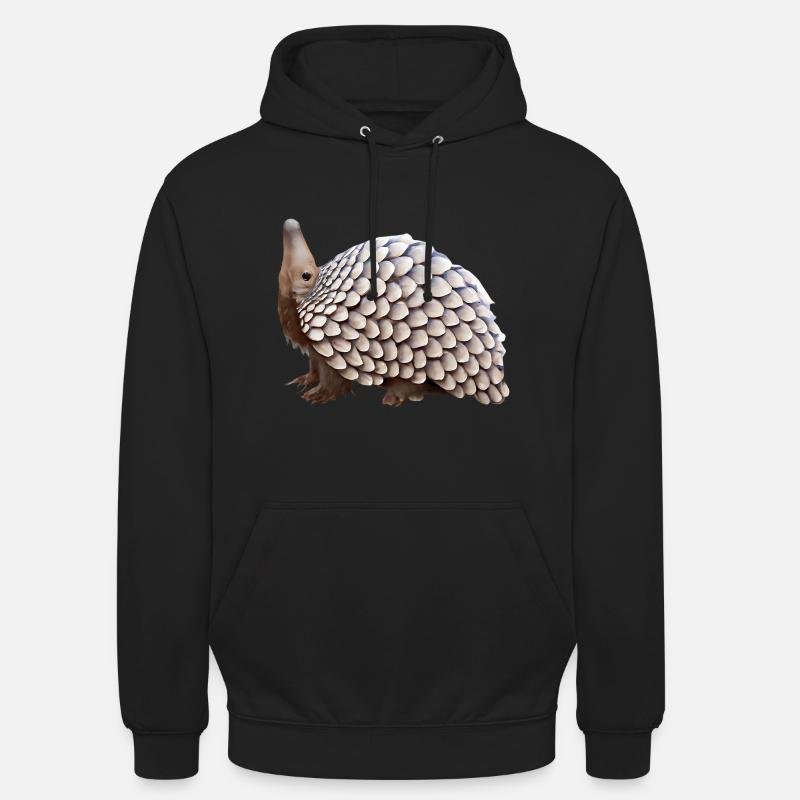 Conception de pangolin mignon - Sweat-shirt à capuche unisexe - noir