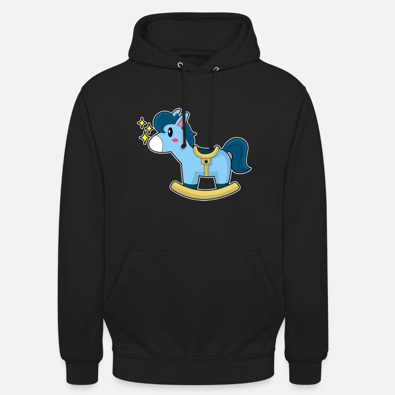 Cheval à bascule - Sweat-shirt à capuche unisexe - noir