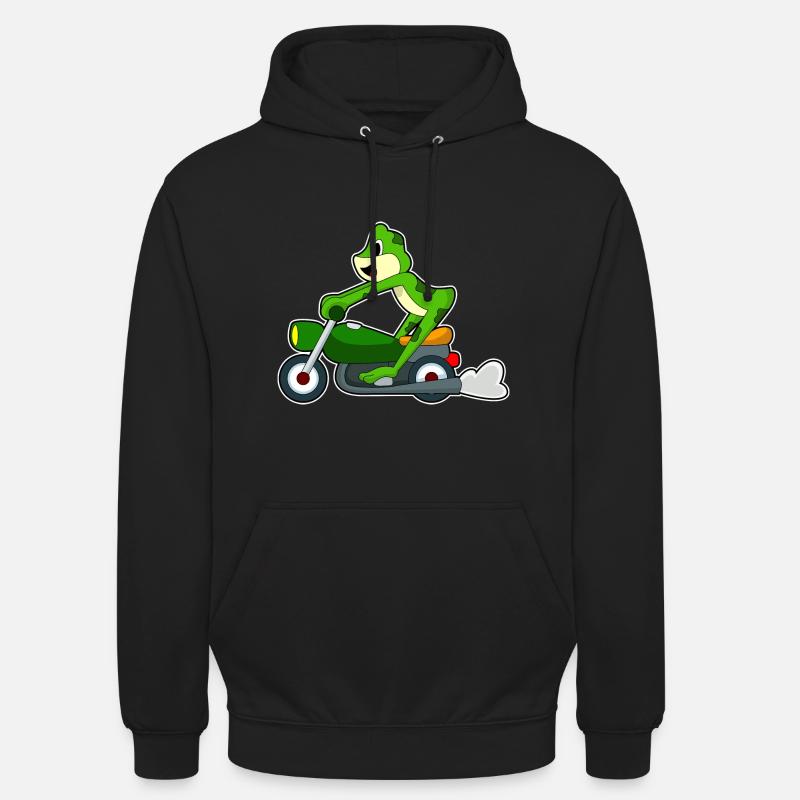 Frog Motorcycle - Unisex Hoodie - black