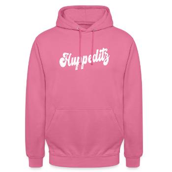 Westerwald Spruch Geschenk - Hui Wäller - Unisex Hoodie - Pink - Vorne - Alina (178cm) & Michal (187cm)