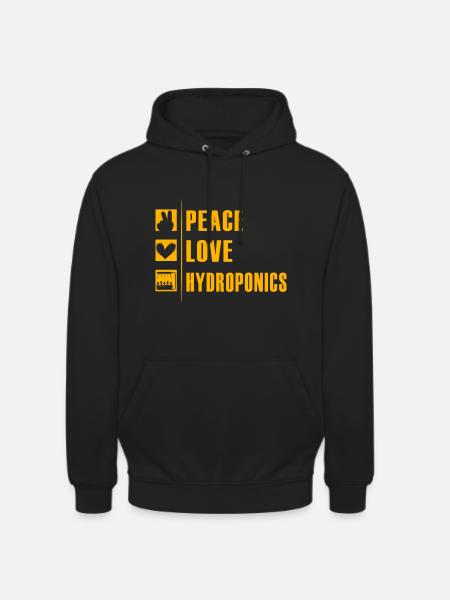 Peace Love Hydroponics - Unisex Hoodie - black