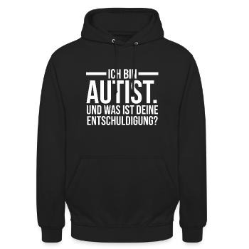 Autismus Autist Autisten - Unisex Hoodie - Schwarz - Vorne - Alina (178cm) & Michal (187cm)