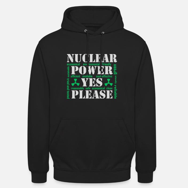 Atomkraft, Ja bitte, Kernenergie - Unisex Hoodie - Schwarz