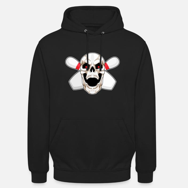 Skull Bowling Bowling Épingle - Sweat-shirt à capuche unisexe - noir