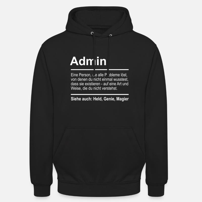Admin - Sweat-shirt à capuche unisexe - noir