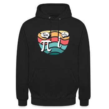 Humour mathématique Pi vs. nombre imaginaire - Sweat-shirt à capuche unisexe - noir - Devant - Alina (178cm) & Michal (187cm)