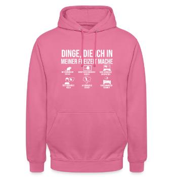 Maus Mäuse Rennmaus - Unisex Hoodie - Pink - Vorne - Alina (178cm) & Michal (187cm)