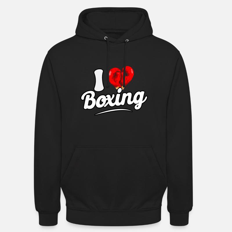 J’aime la boxe - Sweat-shirt à capuche unisexe - noir