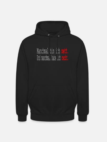 Sarkasmus Ironie Sarkastische Sprüche - Unisex Hoodie - Schwarz