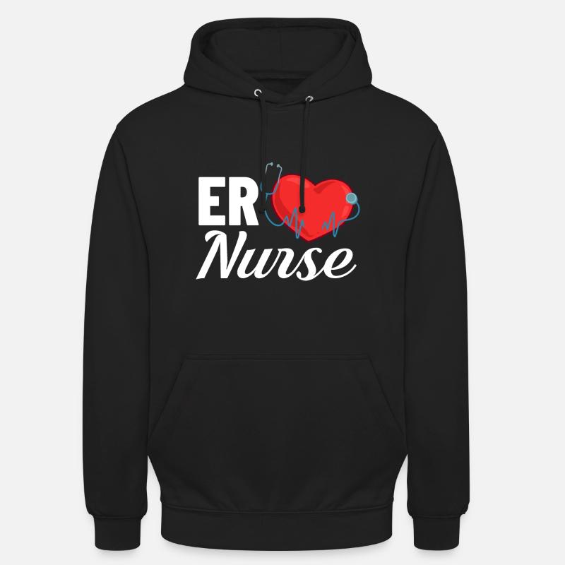 Infirmière d’urgence Premiers soins - Sweat-shirt à capuche unisexe - noir