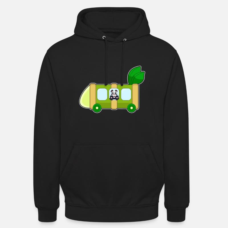 Bus scolaire Panda Bamboo - Sweat-shirt à capuche unisexe - noir