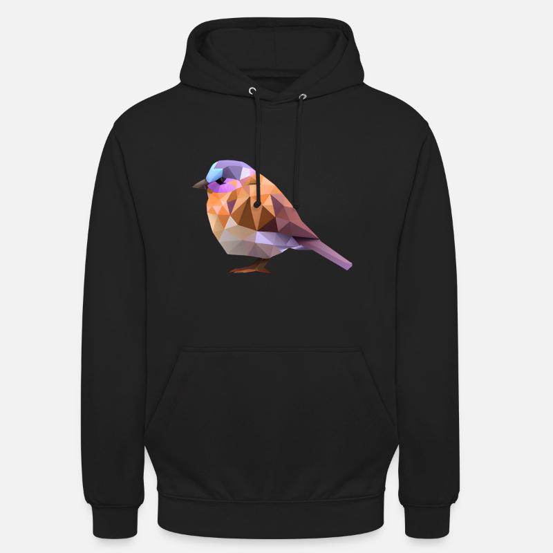 Conception d’oiseaux polygonaux - Sweat-shirt à capuche unisexe - noir