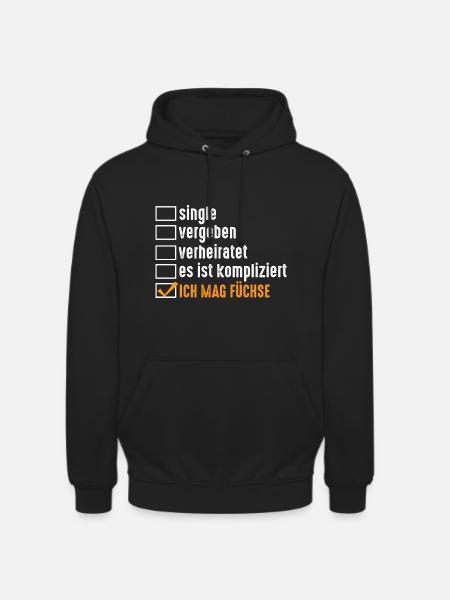 Fuchs - Unisex Hoodie - Schwarz