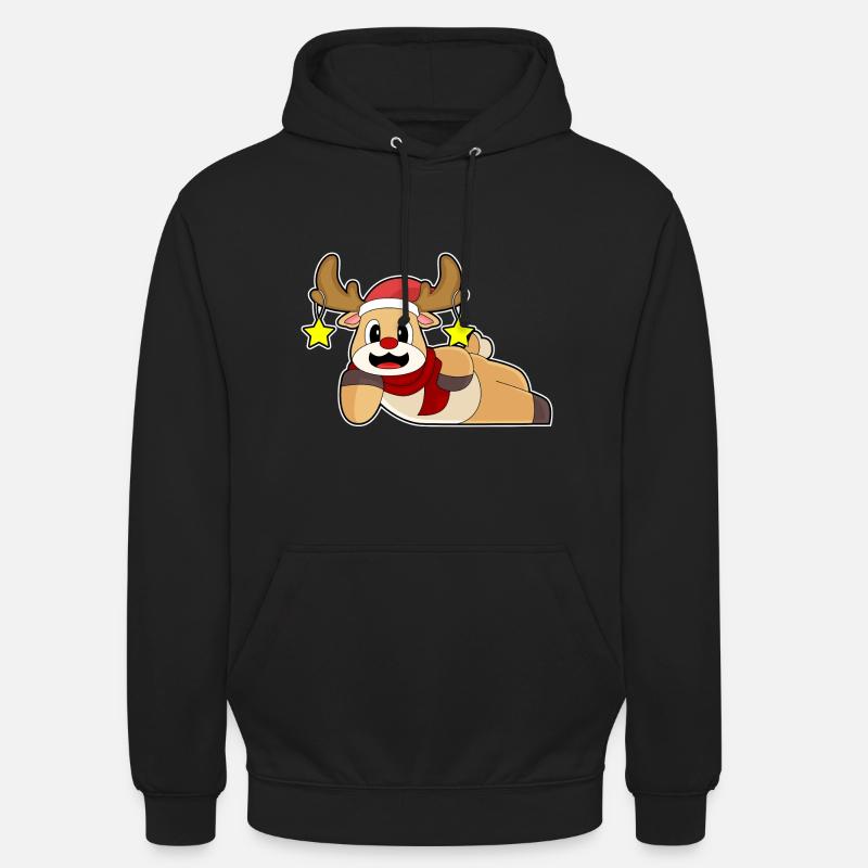 Noël de renne - Sweat-shirt à capuche unisexe - noir