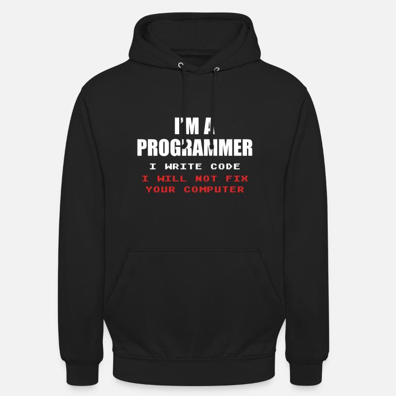 Programmeur Geek Programmeur Programmeur Informatique Codeur L Sweat-shirt à capuche unisexe