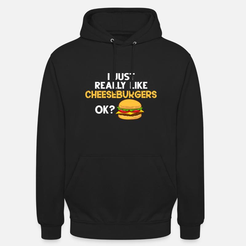 Cheeseburger Cheese Sandwich Hamburger - Sweat-shirt à capuche unisexe - noir