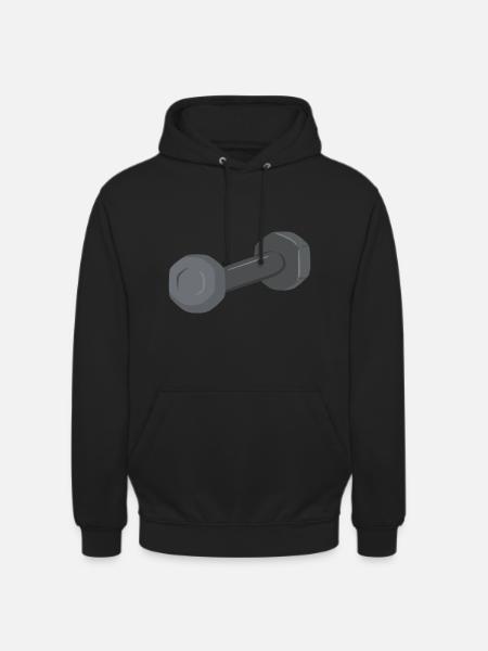 Dumbbell Symbol Dumbbell - Unisex Hoodie - black