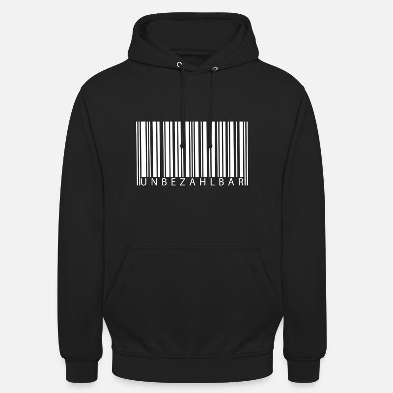 Strichcode Unbezahlbar - Unisex Hoodie - Schwarz