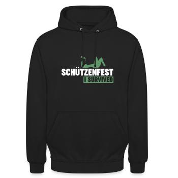 Schützenverein Schützenfest - Unisex Hoodie - Schwarz - Vorne - Alina (178cm) & Michal (187cm)