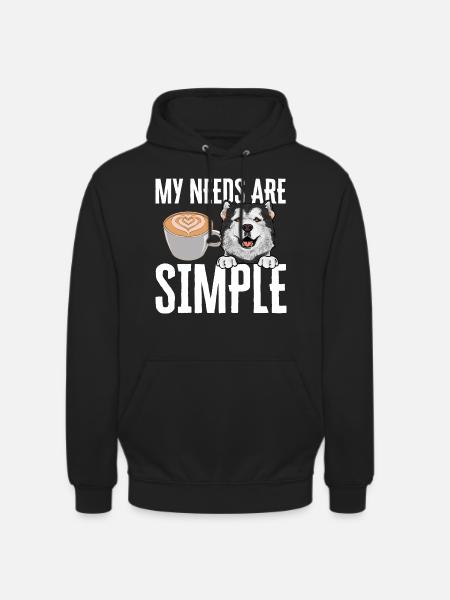 Alaskan Malamute Dog - Unisex Hoodie - black