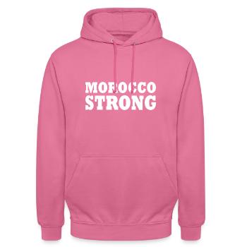 Morocco strong - Sweat-shirt à capuche unisexe - rose - Devant - Alina (178cm) & Michal (187cm)