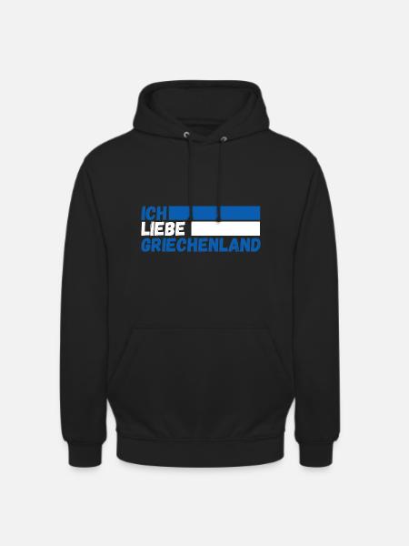 Griechen Grieche Griechenland - Unisex Hoodie - Schwarz