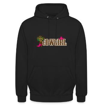 Cowgirls Chevaux Western Riding Gift - Sweat-shirt à capuche unisexe - noir - Devant - Alina (178cm) & Michal (187cm)
