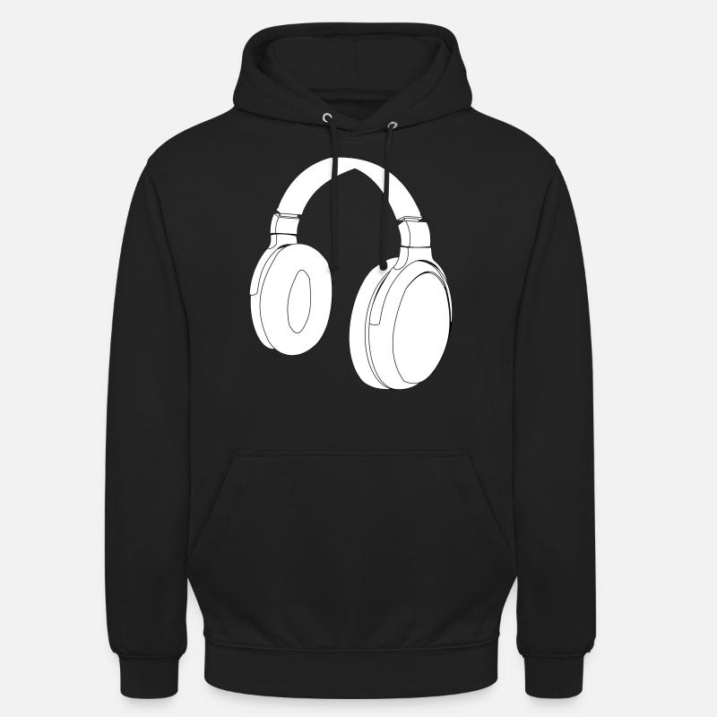 Kopfhörer Vektor Design - Unisex Hoodie - Schwarz