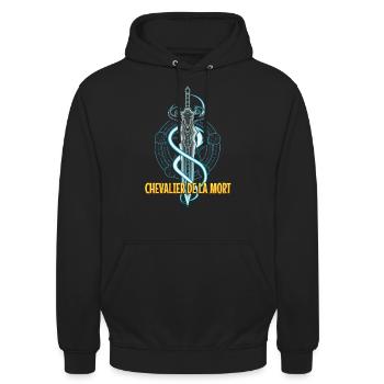 Classe Chevalier de la mort - Jeu de rôle - Sweat-shirt à capuche unisexe - noir - Devant - Alina (178cm) & Michal (187cm)
