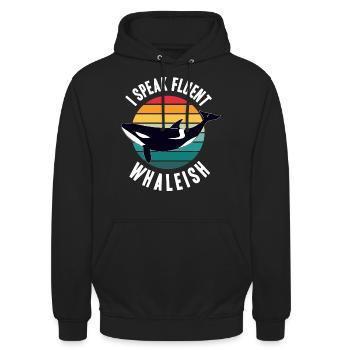 Wale beobachten - Unisex Hoodie - Schwarz - Vorne - Alina (178cm) & Michal (187cm)