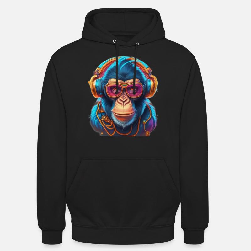 Cooler Affe - Unisex Hoodie - Schwarz