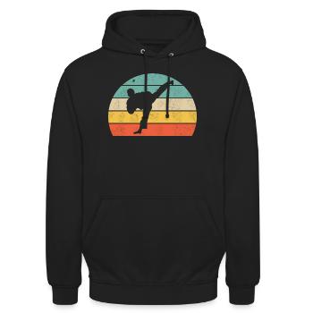 Karate - Unisex Hoodie - Schwarz - Vorne - Alina (178cm) & Michal (187cm)